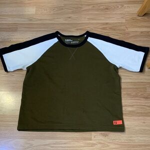 Sports Illustrated Swim Olive and White Jersey Top